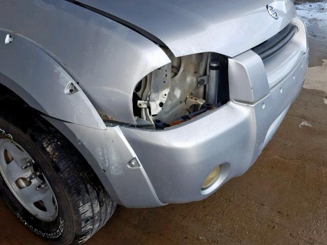 1N6ED27T74C456343 - 2004 NISSAN FRONTIER C SILVER photo 9