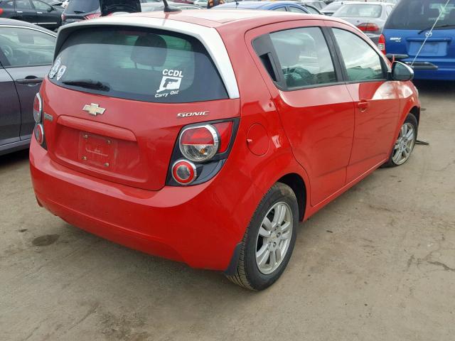 1G1JA6SH7C4204436 - 2012 CHEVROLET SONIC LS 红色 照片 4