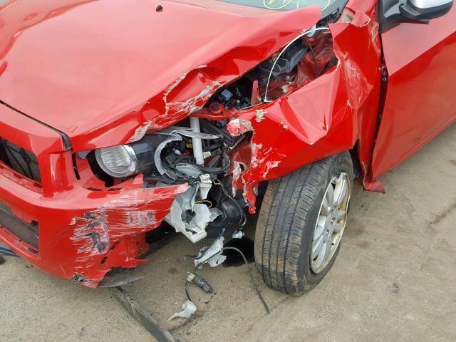 1G1JA6SH7C4204436 - 2012 CHEVROLET SONIC LS 红色 照片 9