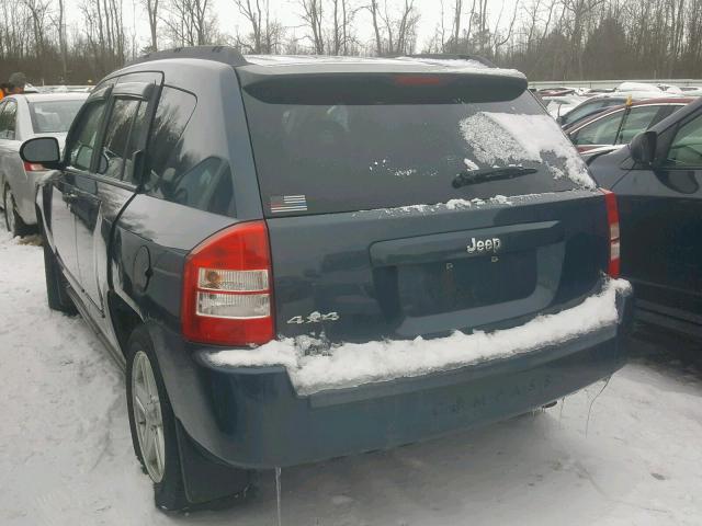 1J8FF47W48D684767 - 2008 JEEP COMPASS SP ლურჯი ფოტო 3