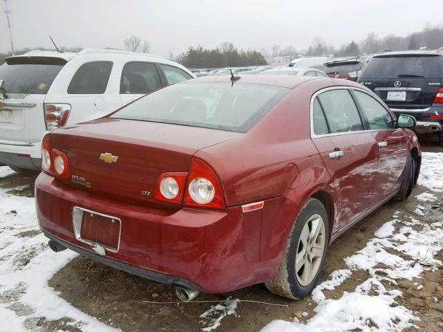 1G1ZK57789F104420 - 2009 CHEVROLET MALIBU LTZ RED photo 4