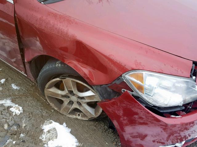 1G1ZK57789F104420 - 2009 CHEVROLET MALIBU LTZ RED photo 9