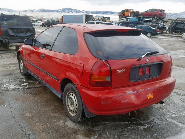 2HGEJ6448TH126823 - 1996 HONDA CIVIC DX RED photo 3