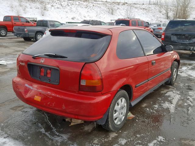 2HGEJ6448TH126823 - 1996 HONDA CIVIC DX RED photo 4