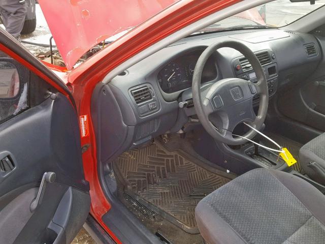 2HGEJ6448TH126823 - 1996 HONDA CIVIC DX RED photo 9