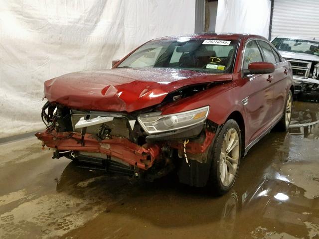 1FAHP2H81DG233229 - 2013 FORD TAURUS SEL MAROON photo 2