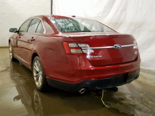 1FAHP2H81DG233229 - 2013 FORD TAURUS SEL MAROON photo 3