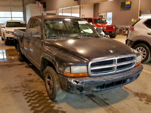 1B7GL23Y2VS202076 - 1997 DODGE DAKOTA BLACK photo 1