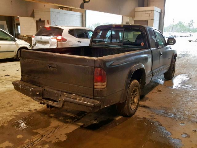 1B7GL23Y2VS202076 - 1997 DODGE DAKOTA BLACK photo 4