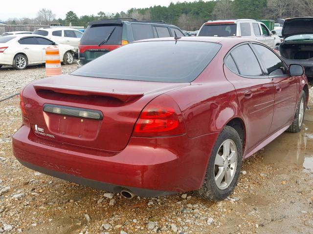 2G2WP582281170566 - 2008 PONTIAC GRAND PRIX MAROON photo 4