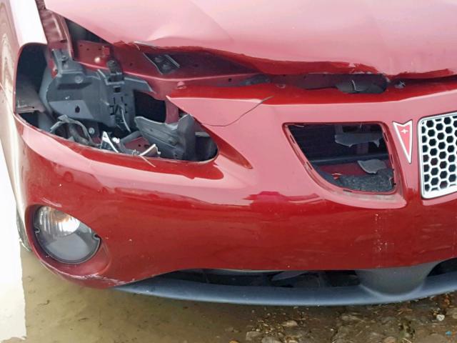 2G2WP582281170566 - 2008 PONTIAC GRAND PRIX MAROON photo 9
