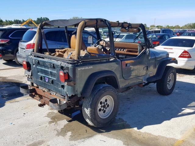 1J4FY19P3RP465881 - 1994 JEEP WRANGLER / GREEN photo 4