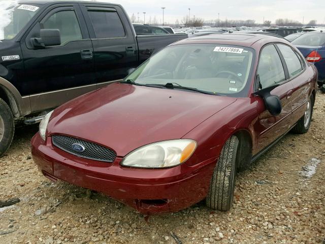 1FAFP55234A167925 - 2004 FORD TAURUS SES MAROON photo 2