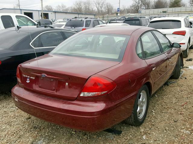 1FAFP55234A167925 - 2004 FORD TAURUS SES MAROON photo 4