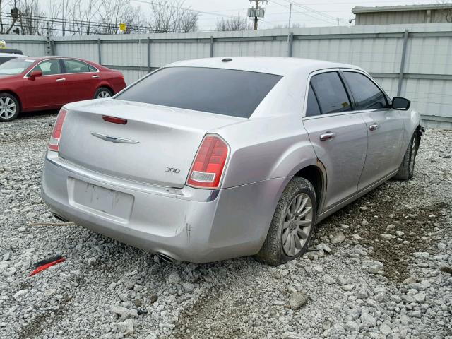 2C3CCAAG5CH206201 - 2012 CHRYSLER 300 SILVER photo 4