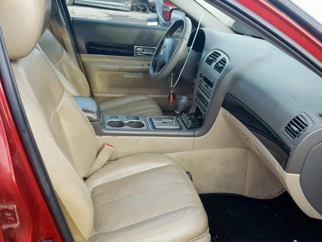 1LNHM86S55Y641034 - 2005 LINCOLN LS RED photo 5