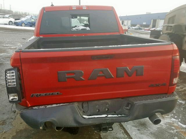 1C6RR7YT9GS253814 - 2016 RAM 1500 REBEL წითელი ფოტო 6