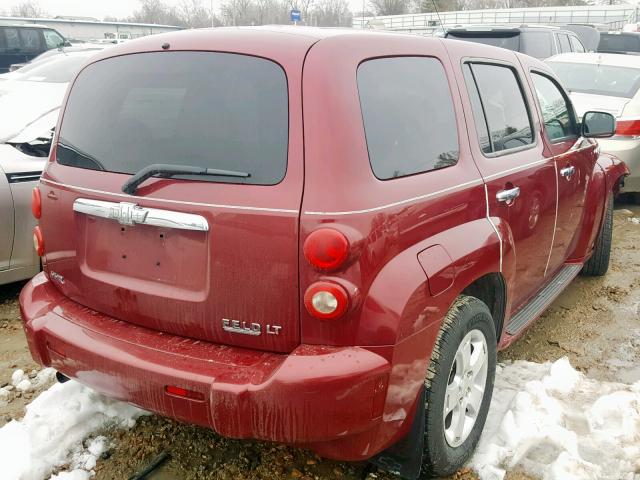 3GNDA23D87S616659 - 2007 CHEVROLET HHR LT BURGUNDY photo 4