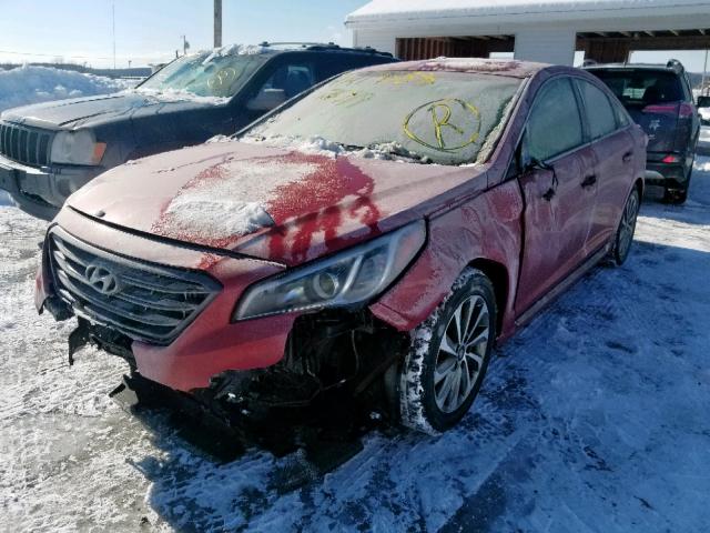 5NPE34AF8HH504396 - 2017 HYUNDAI SONATA SPO PURPLE photo 2