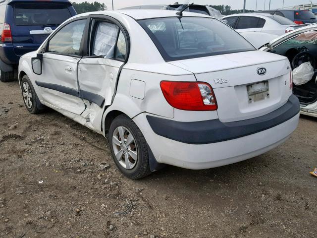 KNADE123286382375 - 2008 KIA RIO BASE WHITE photo 3