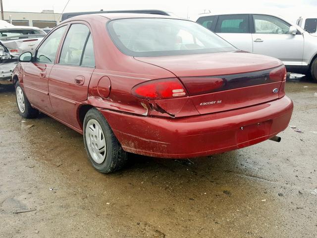 3FAFP13PX1R126300 - 2001 FORD ESCORT RED photo 3