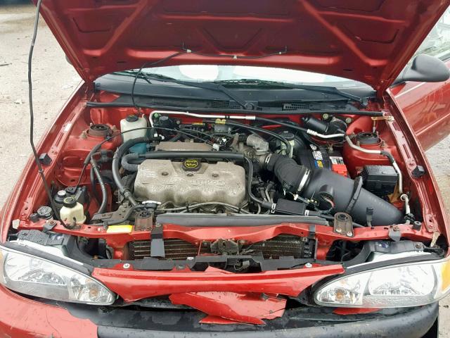 3FAFP13PX1R126300 - 2001 FORD ESCORT RED photo 7