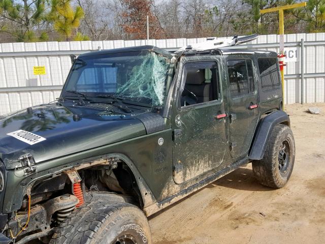 1J4GA39187L118454 - 2007 JEEP WRANGLER X GREEN photo 9