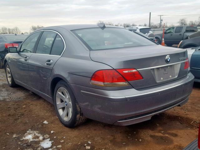 WBAHL83546DT05628 - 2006 BMW 750 I GRAY photo 3