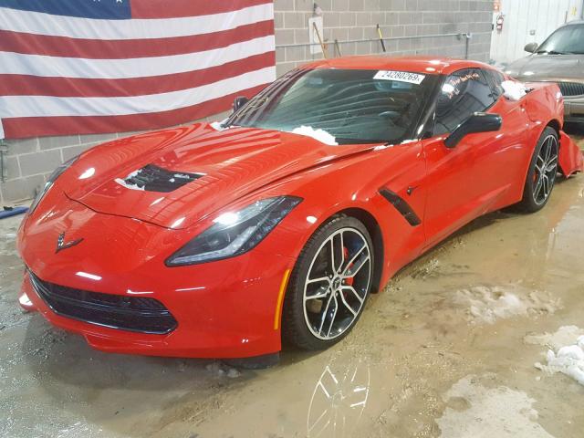 1G1YC2D77G5123538 - 2016 CHEVROLET CORVETTE S RED photo 2