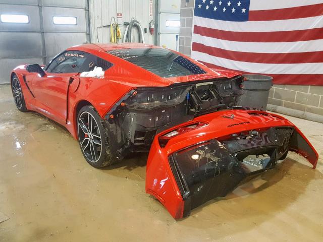 1G1YC2D77G5123538 - 2016 CHEVROLET CORVETTE S RED photo 3