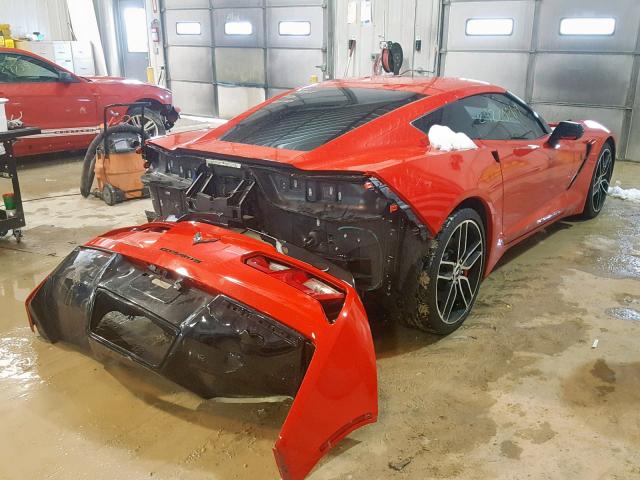 1G1YC2D77G5123538 - 2016 CHEVROLET CORVETTE S RED photo 4