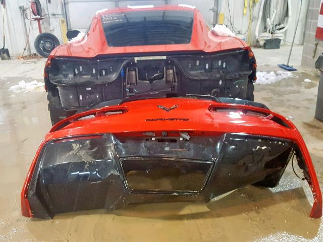 1G1YC2D77G5123538 - 2016 CHEVROLET CORVETTE S RED photo 9