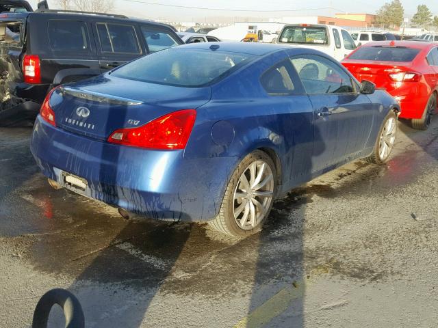 JNKCV64E98M101046 - 2008 INFINITI G37 BASE BLUE photo 4