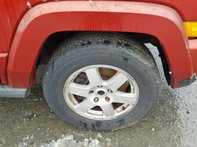 1J8HH48K36C132159 - 2006 JEEP COMMANDER წითელი ფოტო 10