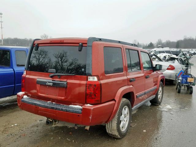 1J8HH48K36C132159 - 2006 JEEP COMMANDER წითელი ფოტო 4