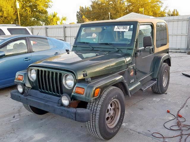 1J4FY49S8VP505145 - 1997 JEEP WRANGLER / GREEN photo 2