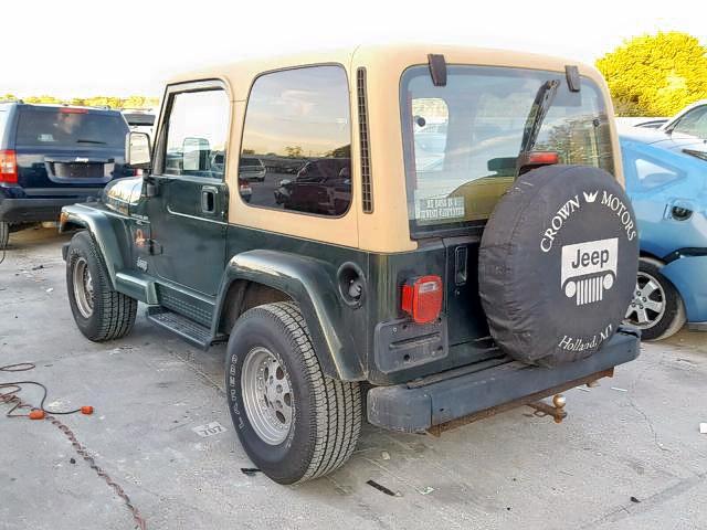 1J4FY49S8VP505145 - 1997 JEEP WRANGLER / GREEN photo 3