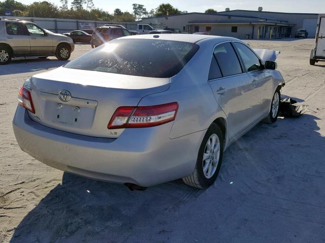 4T1BF3EK6BU723250 - 2011 TOYOTA CAMRY BASE SILVER photo 4