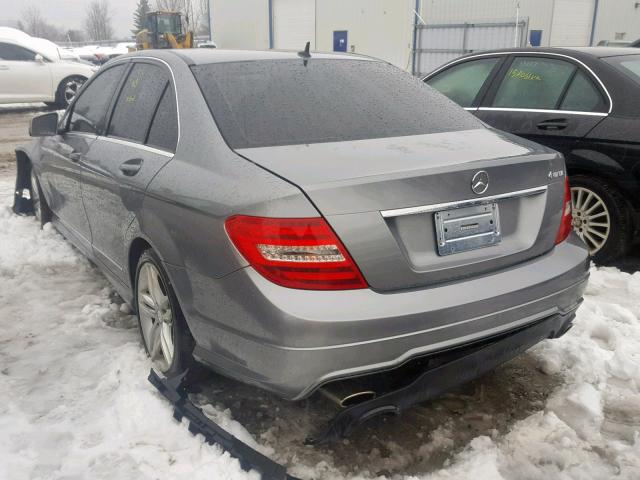 WDDGF8FB4CA686018 - 2012 MERCEDES-BENZ C 250 4MAT GRAY photo 3