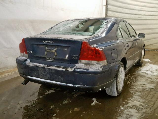 YV1RH592X72634524 - 2007 VOLVO S60 2.5T BLUE photo 4