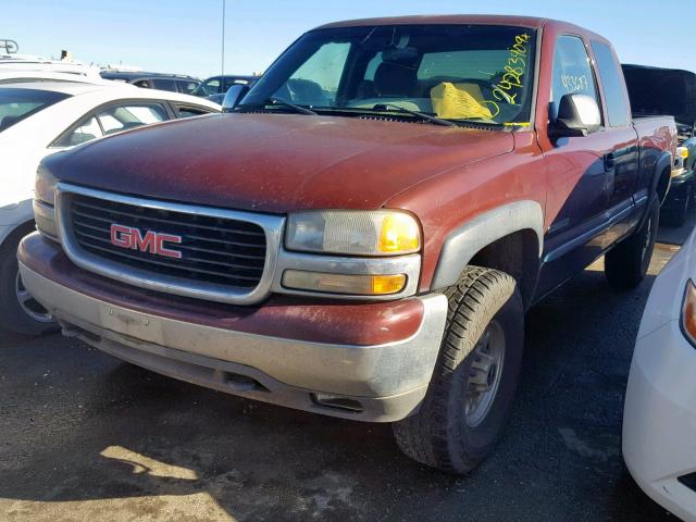 1GTGK29U11Z252198 - 2001 GMC NEW SIERRA RED photo 2