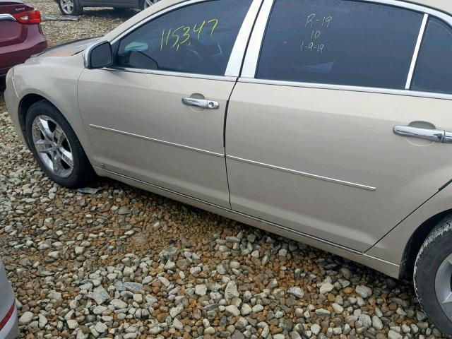 1G1ZC5E00AF128685 - 2010 CHEVROLET MALIBU 1LT GOLD photo 9