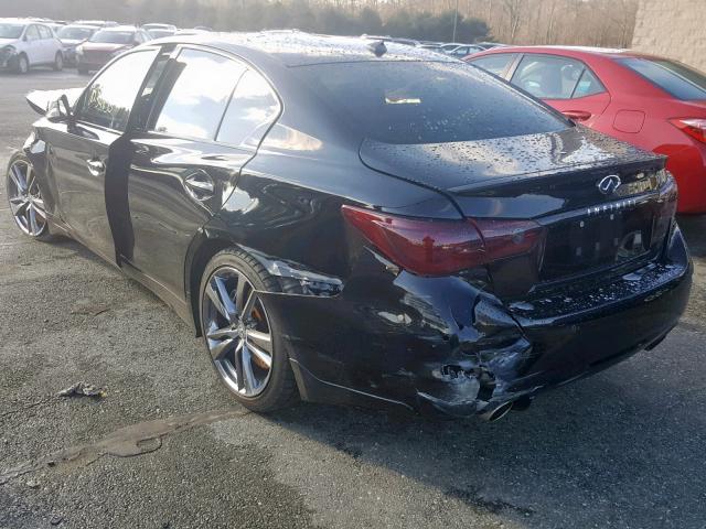 JN1BV7AR8EM708046 - 2014 INFINITI Q50 BASE BLACK photo 3