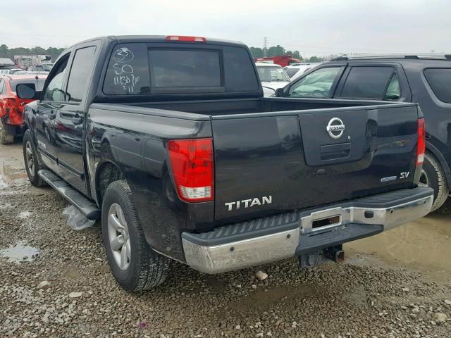 1N6BA0ED5CN307170 - 2012 NISSAN TITAN S BLACK photo 3