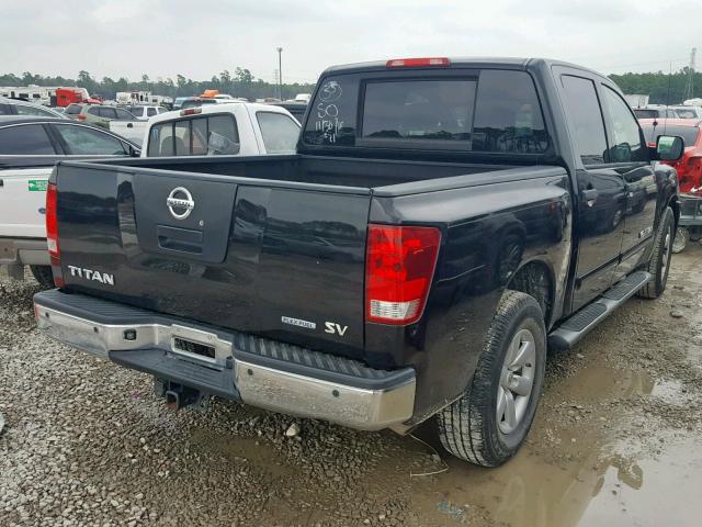 1N6BA0ED5CN307170 - 2012 NISSAN TITAN S BLACK photo 4