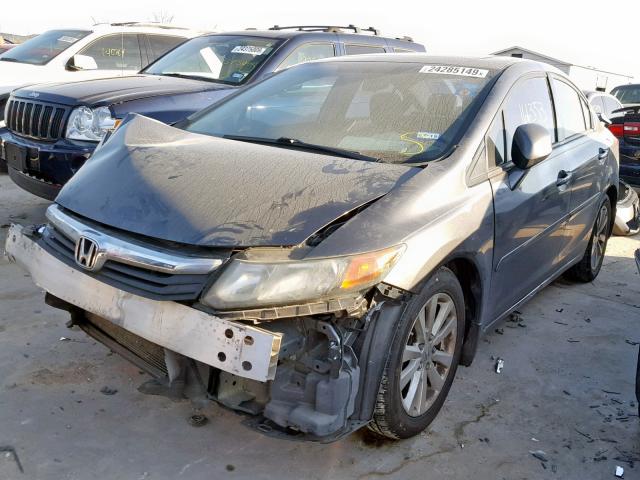 19XFB2F90CE068462 - 2012 HONDA CIVIC EXL GRAY photo 2