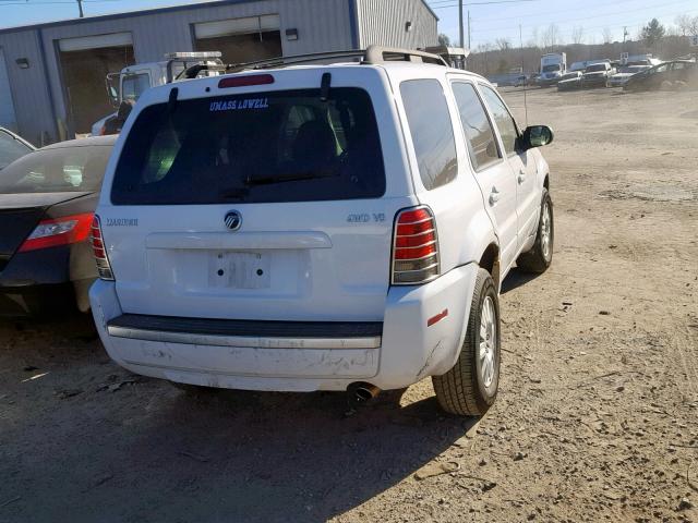 4M2CU91127KJ16693 - 2007 MERCURY MARINER LU WHITE photo 4