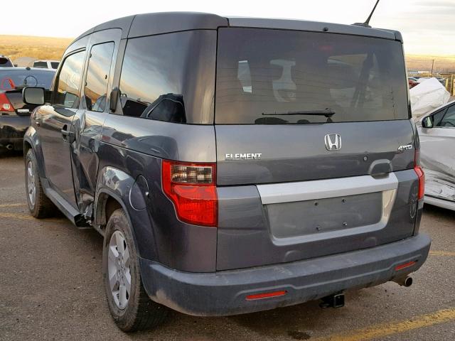 5J6YH2H78AL005711 - 2010 HONDA ELEMENT EX GRAY photo 3