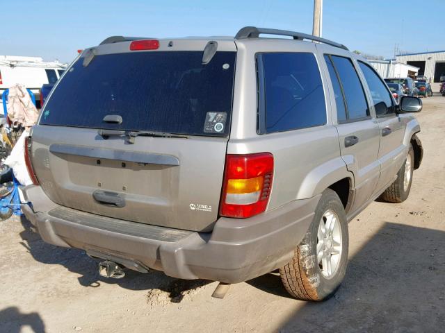 1J4GX48S14C356074 - 2004 JEEP GRAND CHER TAN photo 4