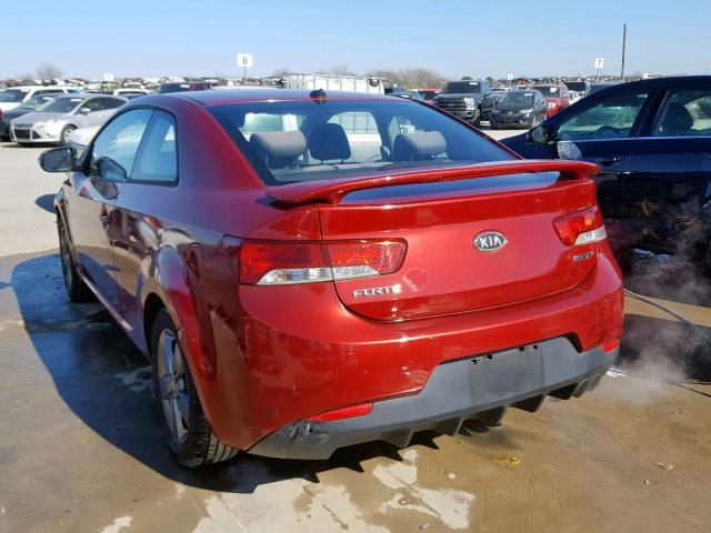 KNAFU6A23A5117025 - 2010 KIA FORTE EX RED photo 3